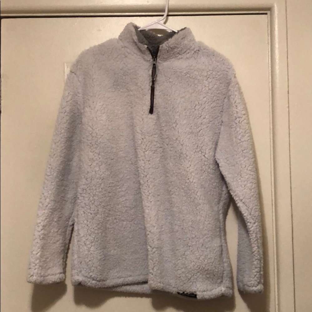 Be Boundless White 1/4 zip Sherpa Fleece